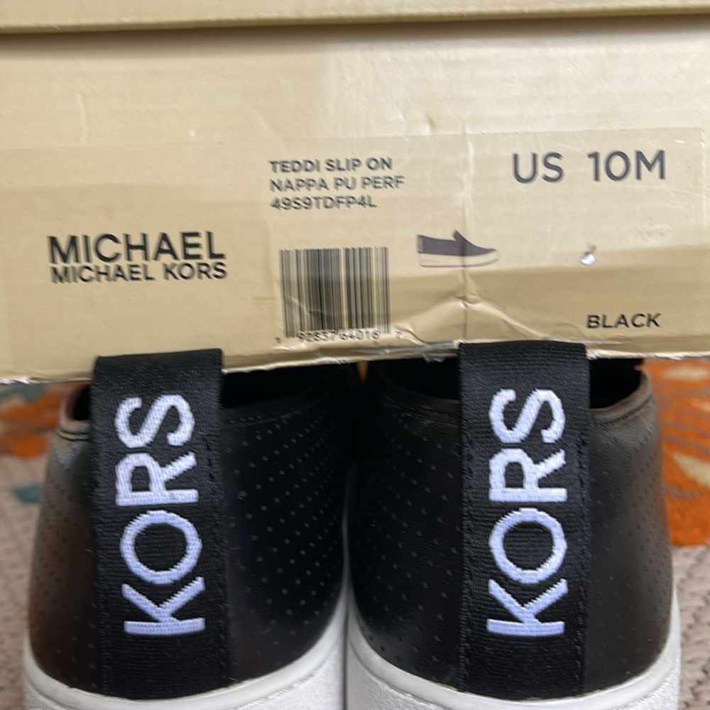Michael Kors TEDDI SLIP ON NAPPA PU PERFORATED 4959TDFP4L NIB Platforms Sneakers - Picture 16 of 16